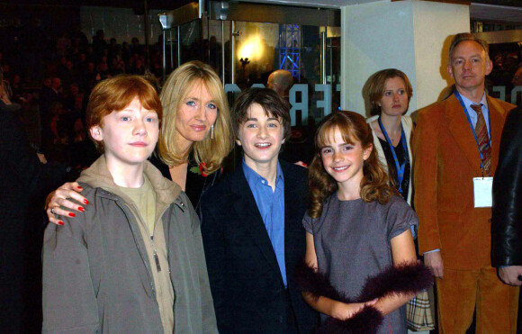 J.K. Rowling, Emma Watson, Daniel Radcliffe et Rupert Grint - Première du film "Harry Potter" à Londres.