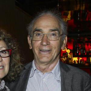 Mireille Dumas et François de Closets - Dîner avec les membres du comité d'honneur de l'ADMD (l'Association pour le Droit de Mourir dans la Dignité) au Buddha Bar à Paris le 17 juin 2014.