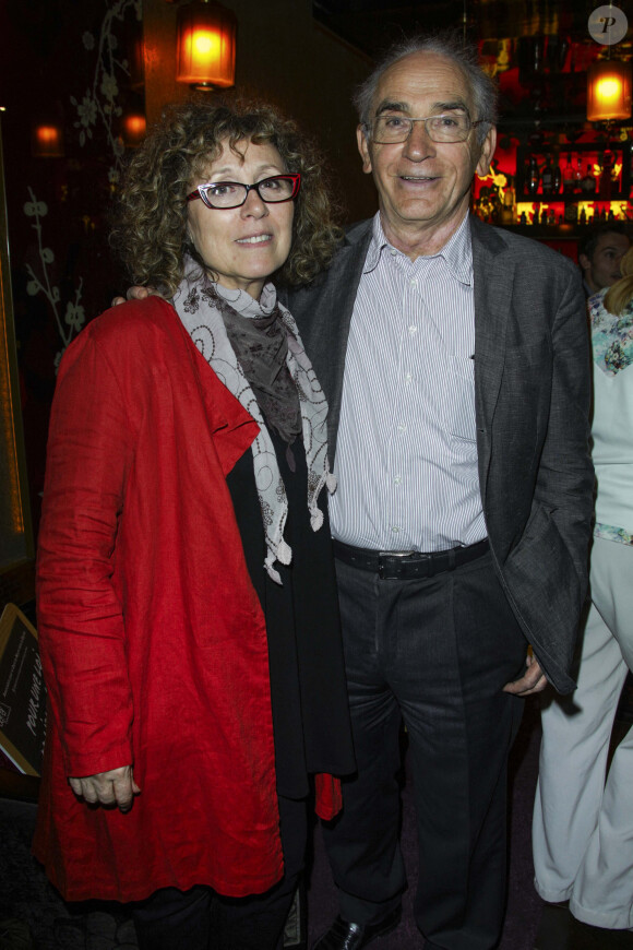 Mireille Dumas et François de Closets - Dîner avec les membres du comité d'honneur de l'ADMD (l'Association pour le Droit de Mourir dans la Dignité) au Buddha Bar à Paris le 17 juin 2014.