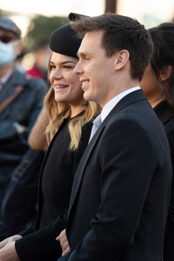 Louis Ducruet et Camille Gottlieb lors de la Fête nationale de Monaco, le 19 novembre 2021.