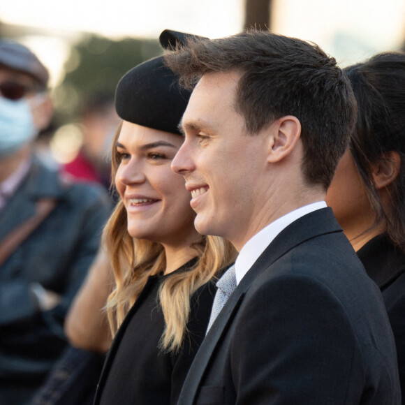 Louis Ducruet et Camille Gottlieb lors de la Fête nationale de Monaco, le 19 novembre 2021.