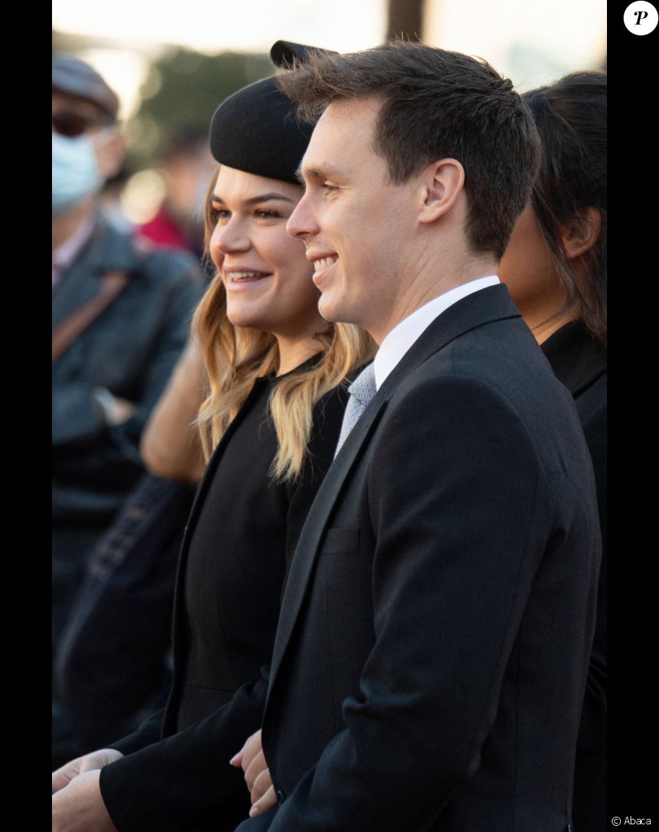 Louis Ducruet et Camille Gottlieb lors de la Fête nationale de Monaco, le 19 novembre 2021.