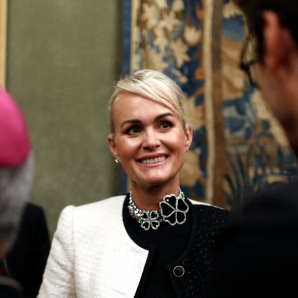 Exclusif - Laeticia Hallyday - Daniel Rondeau fait son entrée à l'Académie Française lors d'une séance solennelle sous la Coupole à l'Institut de France à Paris. Le 4 Novembre 2021 © Dominique Jacovides / Bestimage 