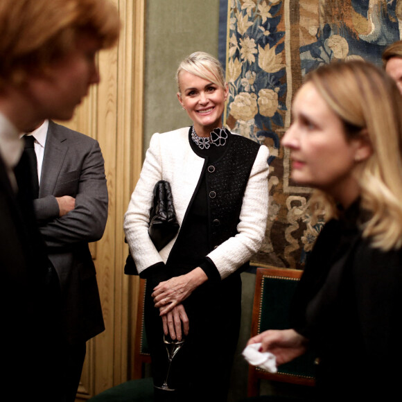 Exclusif - Laeticia Hallyday - Daniel Rondeau fait son entrée à l'Académie Française lors d'une séance solennelle sous la Coupole à l'Institut de France à Paris. Le 4 Novembre 2021 © Dominique Jacovides / Bestimage 