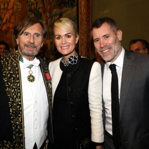 Exclusif - Daniel Rondeau, Laeticia Hallyday et son compagnon Jalil Lespert - Daniel Rondeau fait son entrée à l'Académie Française lors d'une séance solennelle sous la Coupole à l'Institut de France à Paris. © Dominique Jacovides / Bestimage 