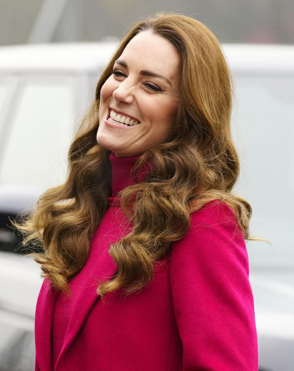 Catherine (Kate) Middleton, duchesse de Cambridge, visite l'école Nower Hill High dans la banlieue de Pinner à Londres, Royaume Uni, le 24 novembre 2021, pour participer à une leçon de sciences sur les neurosciences et l'importance du développement de la petite enfance.