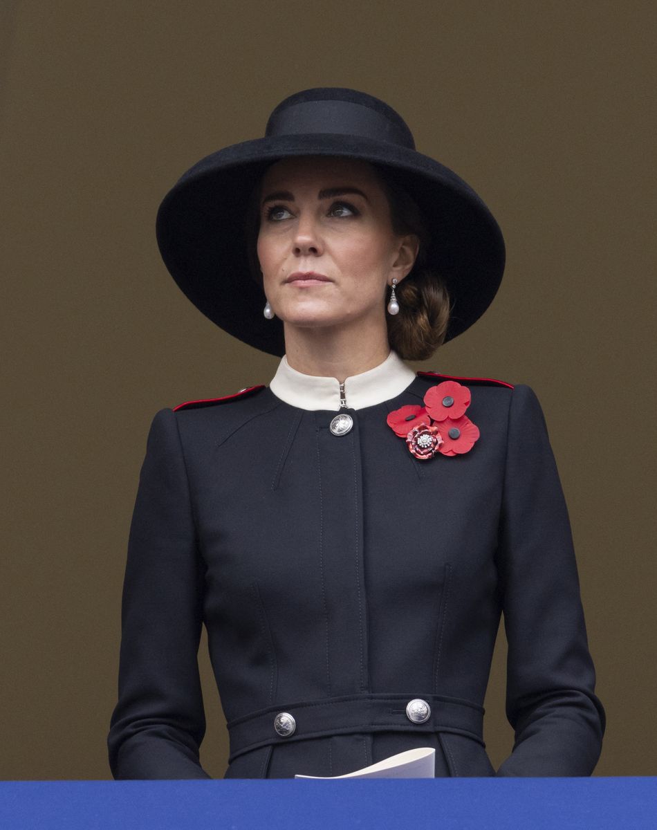 Catherine Kate Middleton, duchesse de Cambridge - La famille royale d'Angleterre sans la reine et la classe politique anglaise participent au 'Remembrance Day', une cérémonie d'hommage à tous ceux qui sont battus pour la Grande-Bretagne, au Cenopath à Whitehall, Londres le 14 novembre 2021.