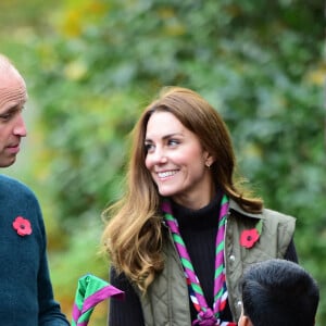 Le prince William et Kate Middleton rendent visitent aux scouts à Alexandra Park pour leur campagne PromiseToThePlanet des scouts à Glasgow, en marge de la Cop26 (1er - 12 novembre 2021), le 1er novembre 2021.