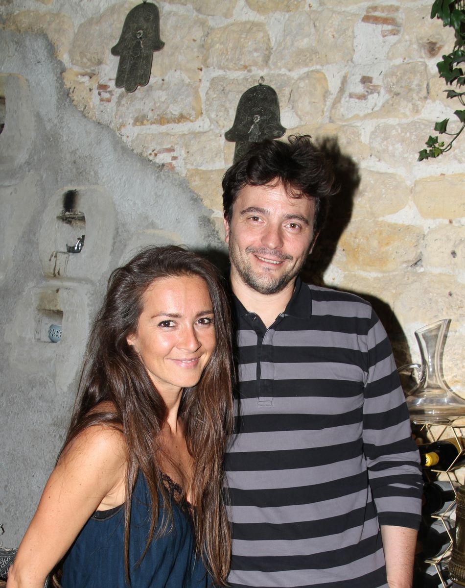 Emmanuelle Boidron, son mari Antoine Jacoutot lors du premier anniversaire du restaurant Ikône à Paris, le 19 juin 2018. © Baldini / Bestimage