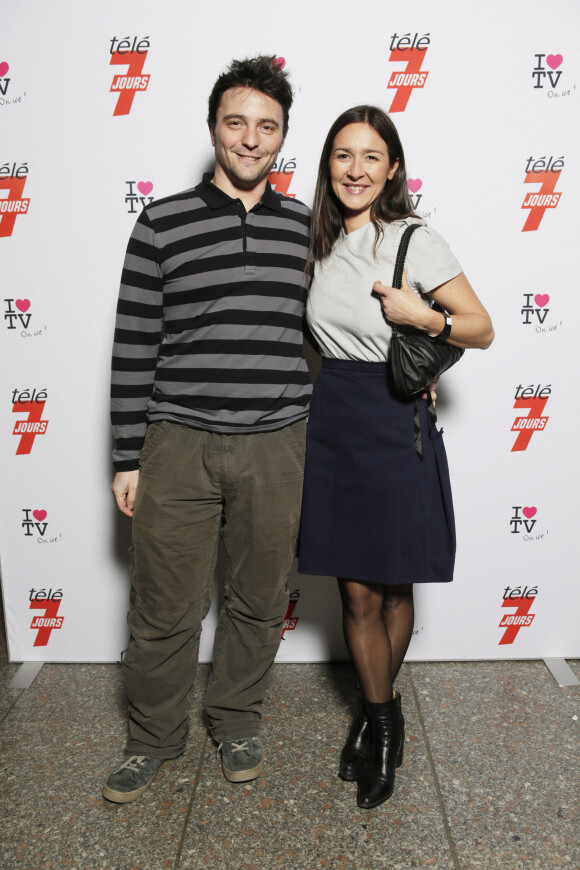 Emmanuelle Boidron et son mari Antoine Jacoutot - 2e édition de la Fête de la télé au Grand Palais, le 12 décembre 2012.