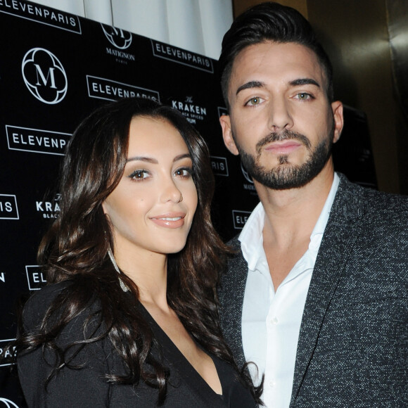 Nabilla Benattia et Thomas Vergara à la soirée Eleven Paris lors de la fashion week.