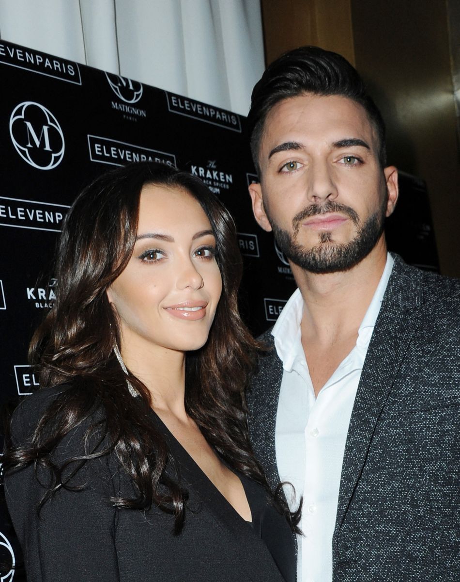 Nabilla Benattia et Thomas Vergara à la soirée Eleven Paris lors de la fashion week.