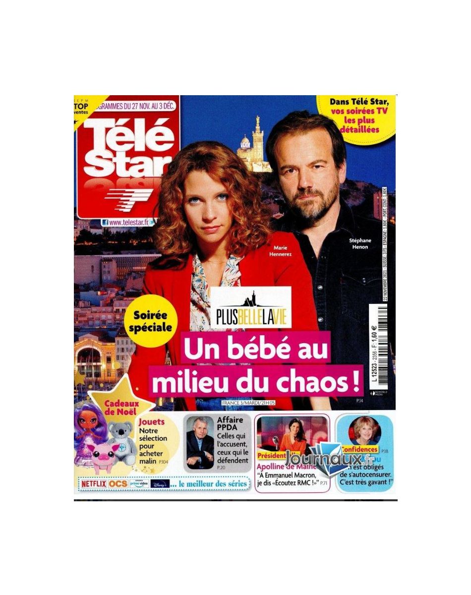 Couverture de "Télé Star" du 15 novembre 2021
