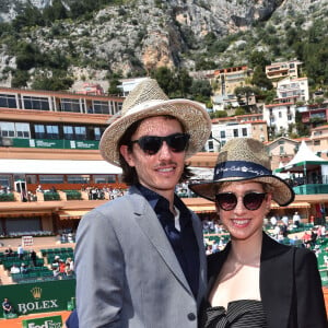 Jazmin Grace Grimaldi ( la fille du prince Albert II de Monaco) et son compagnon Ian Mellencamp assistent au Rolex Monte Carlo Masters 2018 de tennis, au Monte Carlo Country Club à Roquebrune Cap Martin le 18 avril 2018. © Bruno Bebert / Bestimage