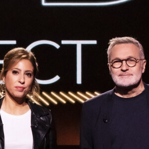 Exclusif - Léa Salamé, Laurent Ruquier pendant le tournage de l'émission On Est En Direct (OEED) du samedi 27 novembre 2021 à Paris