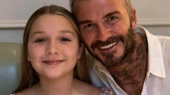 David Beckham le visage en sang à cause de sa fille Harper