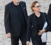 Eddy Mitchell et sa femme Muriel - Arrivées à l'hommage national à Charles Aznavour à l'Hôtel des Invalides à Paris. Le 5 octobre 2018 © Jacovides-Moreau / Bestimage 