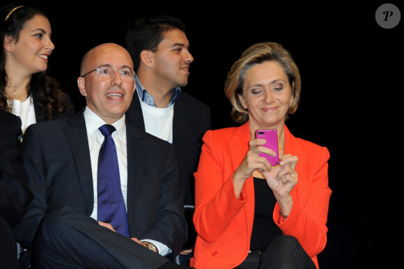 Eric Ciotti et Valerie Pecresse - Francois Fillon Candidat a la Presidence de l'UMP en meeting au Palais des Congres de Paris le 12 novembre 2012
