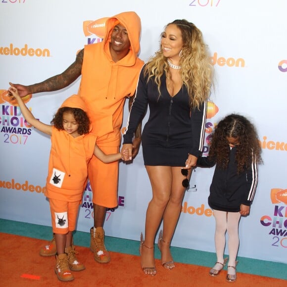Mariah Carey et Nick Cannon avec leurs enfants Morrocan et Monroe - Soirée des "Nickelodeon's 2017