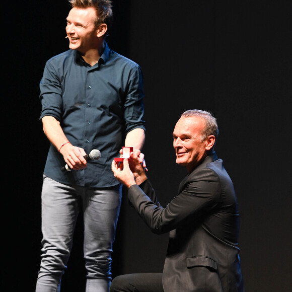 Exclusif - Jeanfi Janssens, Laurent Baffie - Spectacle "Jeanfi Janssens atterrit à l'Olympia" à Paris le 9 janvier 2019. © Coadic Guirec/Bestimage