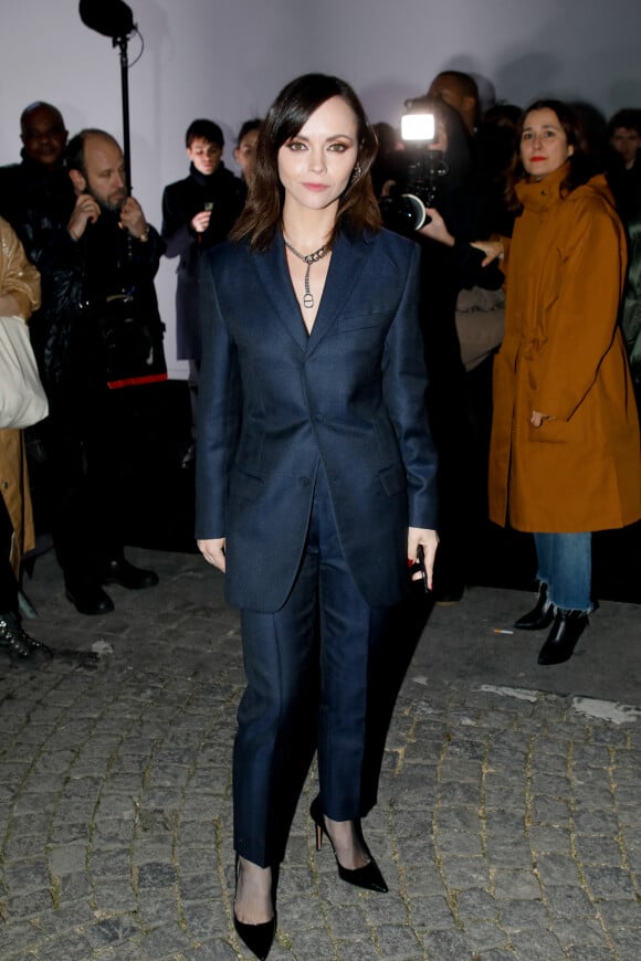 Christina Ricci au défilé de mode automne-hiver 2020/2021 Dior Homme lors de la fashion week à Paris. Le 17 janvier 2020. © Veeren - Christophe Clovis / Bestimage