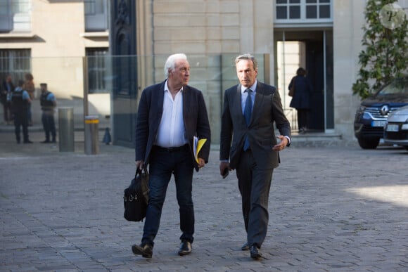Jean-Francois Delfraissy, Philippe Vigier lors de la réunion sur la crise sanitaire de l'épidémie du coronavirus (covid-19) à l'hôtel Matignon à Paris, le 20 mai 2020