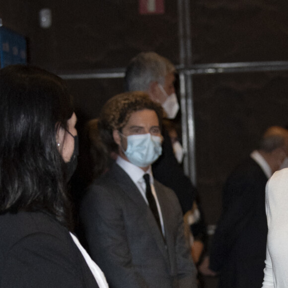 La reine Letizia d'Espagne prononce un discours lors du 75ème anniversaire de l'UNICEF au CaixaForum à Madrid, le 9 décembre 2021.