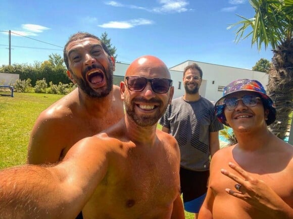 Brahim Bouhlel, Ramzy Bedhiar, Franck Gastambide et Hakim Jemili sur Instagram. Le 13 juillet 2020.