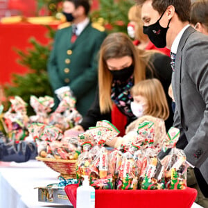 Louis Ducruet - Arbre de Noël du palais princier pour les enfants monégasques au palais princier en présence du prince Jacques et de la princesse Gabriella de Monaco, la princesse Stéphanie et de ses enfants Louis Ducruet et Camille Gottlieb, le 15 décembre 2021. © Bruno Bebert / Bestimage