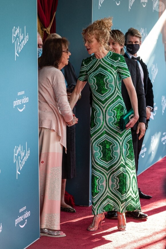 Nicole Kidman, son mari Keith Urban et sa mère Janelle Kidman assistent à l'avant-première du film "Being The Ricardos" à Sydney. Le 15 décembre 2021