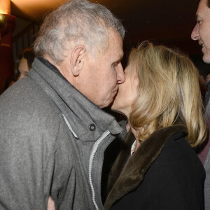 Patrick Poivre d'Arvor et Claire Chazal - People à la générale de la pièce "Garde Alternée" au théâtre des Mathurins avec Patrick Poivre d'Arvor, Alexandra Kazan et David Brécourt à Paris le 6 mars 2016. © Coadic Guirec/Bestimage