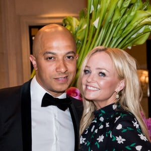 Mariage - Emma Bunton s'est mariée - Exclusif - Emma Bunton et son compagnon Jade Jones - Arrivées des people au dîner de la 9ème édition du "Global Gift Gala" d'E. Longoria à l'hôtel Four Seasons George V à Paris le 25 avril 2018. © Cyril Moreau/Bestimage 