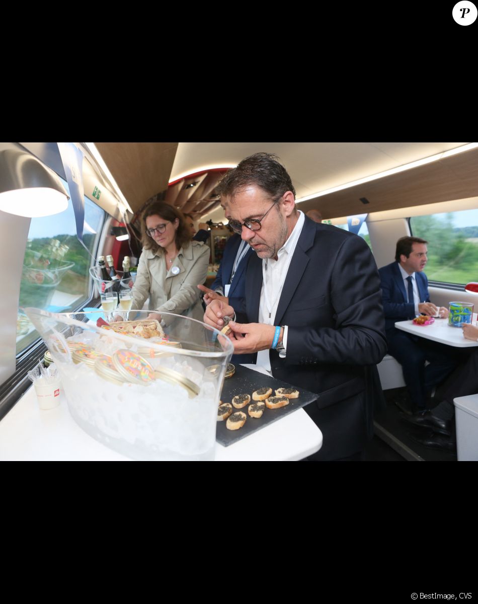 Michel Sarran - Inauguration de la nouvelle ligne LGV (Ligne Grande Vitesse) Paris-Bordeaux. Le TGV est parti de la gare Montparnasse à 8h41. Le 1er juillet 2017 © CVS / Bestimage