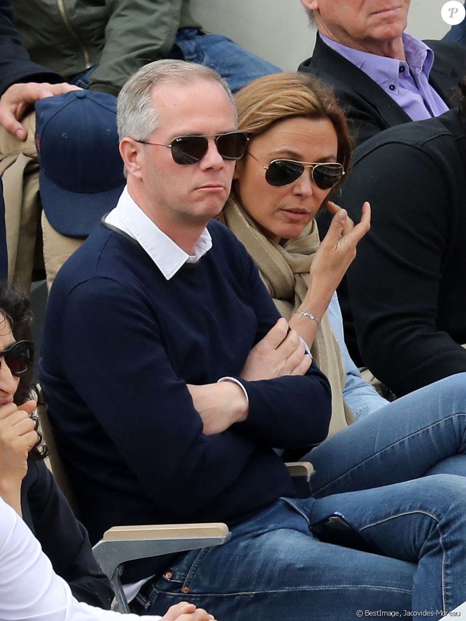 Julien Arnaud et Sandrine Quétier Les célébrités dans les tribunes