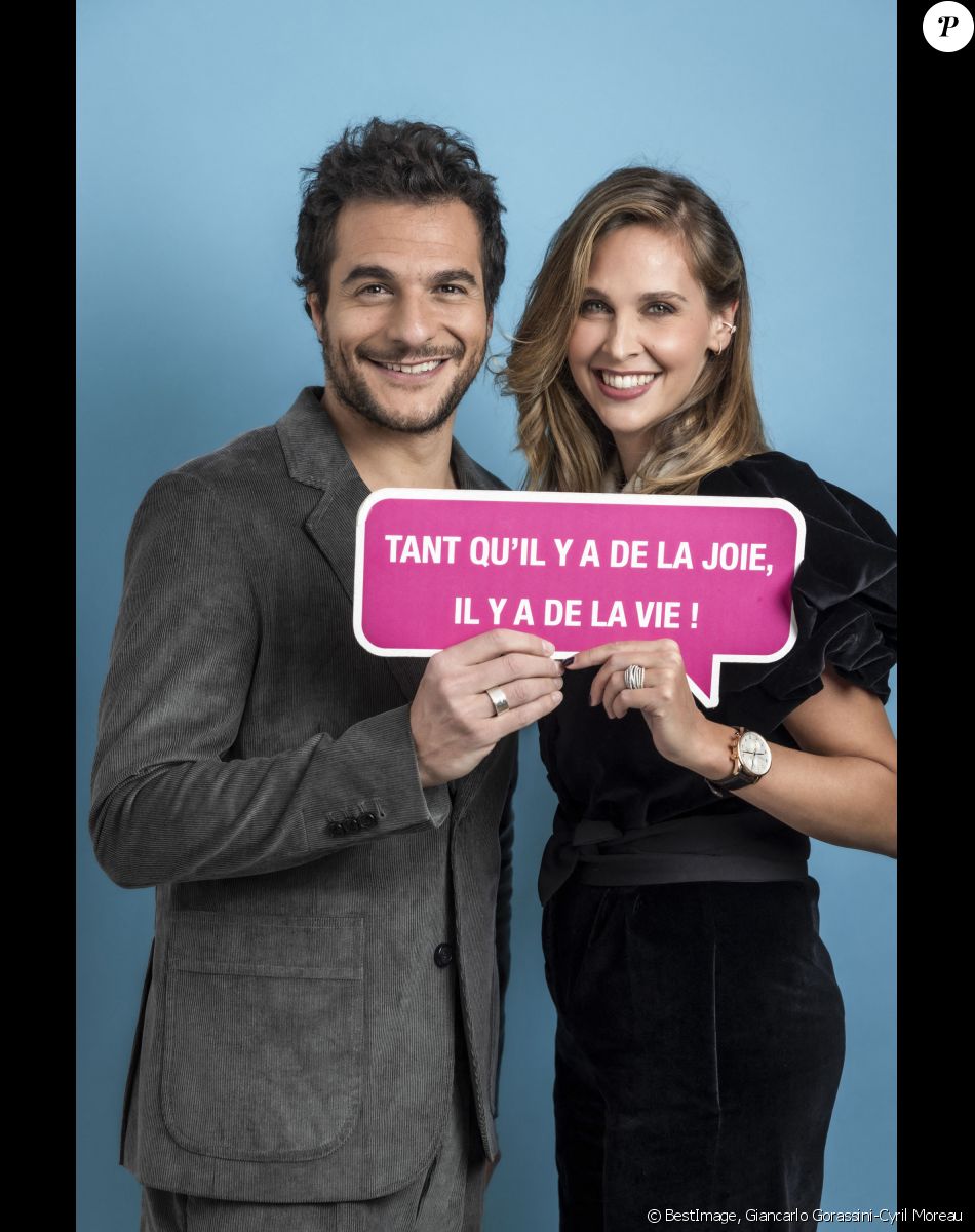 Exclusif - Amir Haddad et Ophélie Meunier - Backstage de l'émission "Tout le monde chante contre le cancer" au Palais des Congrès à Paris, diffusée le 23 décembre sur W9. © Giancarlo Gorassini-Cyril Moreau / Bestimage