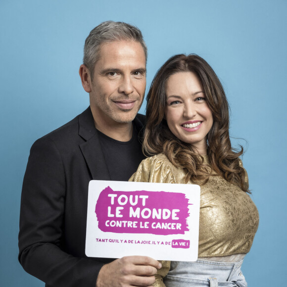 Exclusif - Medi Sadoun et Natasha St-Pier - Backstage de l'émission "Tout le monde chante contre le cancer" au Palais des Congrès à Paris, diffusée le 23 décembre sur W9.  © Giancarlo Gorassini-Cyril Moreau / Bestimage