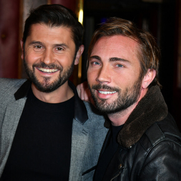 Christophe Beaugrand et son mari Ghislain Gelin - Avant-Première du film "Aline" au Grand Rex à Paris le 25 octobre 2021. © Veeren/Bestimage