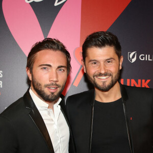 Christophe Beaugrand et son mari Ghislain Gerin lors du gala de charité le grand bal "ParAmour' à l'hôtel de ville de Paris, France, le 14 février 2019. © Denis Guignebourg/Bestimage