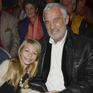 Jean-Paul Belmondo et sa fille Stella - Premiere de "Silvia" au Cirque Alexis Gruss a Paris le 28 octobre 2013. 