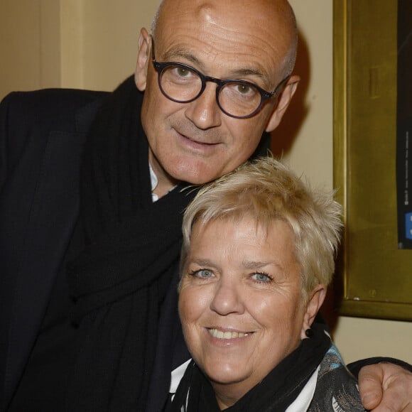 Mimie Mathy et son mari Benoist Gérard - Remise du prix de La Fondation Diane & Lucien Barrière 2015 au théâtre Tristan Bernard à Paris, pour la pièce "Je vous écoute" à Paris le 1er février 2016. (no web - No Blog pour suisse et Belgique) © Coadic Guirec/Bestimage