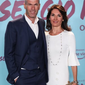 Zinedine Zidane et sa femme Véronique - Première du documentaire "Le coeur de Sergio Ramos" à Madrid, le 10 septembre 2019.