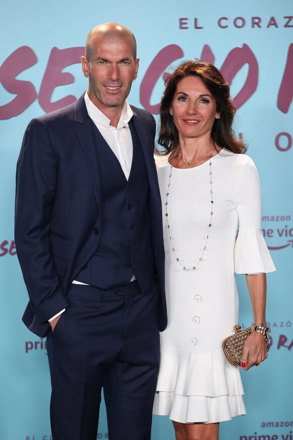 Zinedine Zidane et sa femme Véronique - Première du documentaire "Le coeur de Sergio Ramos" à Madrid, le 10 septembre 2019.