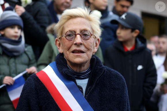 Isabelle Balkany - Marche blanche pour la mémoire de Cédric Chouviat dans les rues de Levallois-Perret le 12 Janvier 2020. © Dominique Jacovides / Bestimage