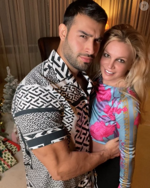 Sam Asghari et Britney Spears en décembre 2021.