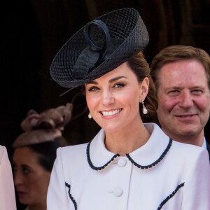 Catherine (Kate) Middleton, duchesse de Cambridge, lors de la cérémonie annuelle de l'Ordre de la Jarretière (Garter Service) au château de Windsor.