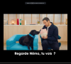 Camille Combal et Nemo, le chien présidentiel, dans le clip de campagne de l'Opération Pièces Jaunes 2022.