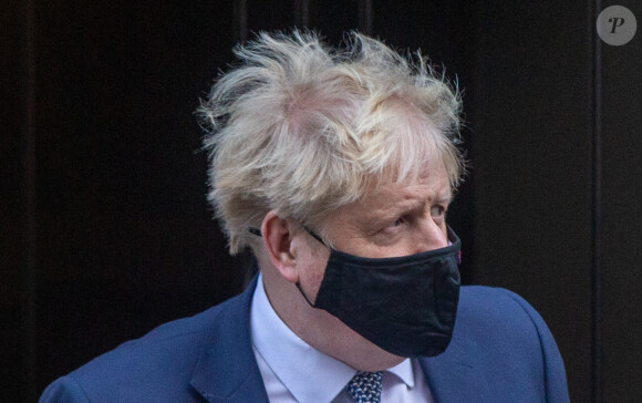 Boris Johnson se rend au Parlement à Londres, le 12 janvier 2022.