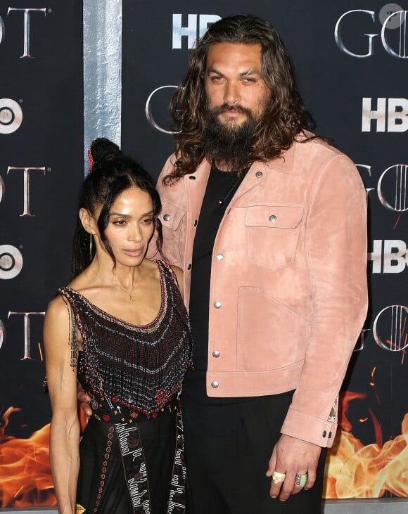 Lisa Bonet et son mari Jason Momoa à la première de "Game of Thrones - Saison 8" au Radio City Music Hall à New York, le 3 avril 2019.
