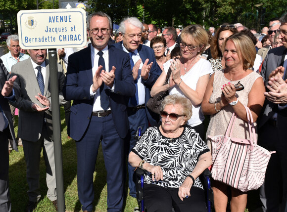 Bernadette Chirac inaugure la rue Jacques et Bernadette Chirac à Brive-la-Gaillarde. Le 8 juin 2018.