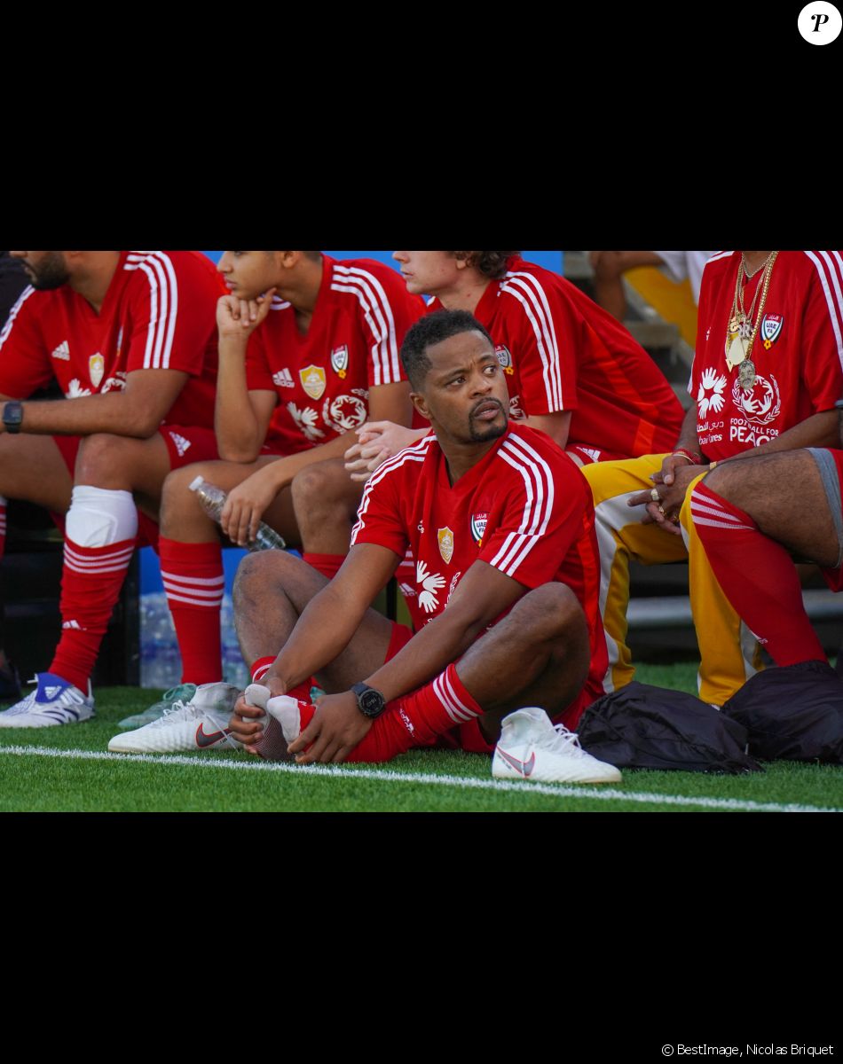 Patrice Evra lors du tournoi de football "UAE All Stars" lors de l'expo universelle Expo Dubaï, à Dubaï, Emirats Arabes Unis. © Nicolas Briquet/Bestimage